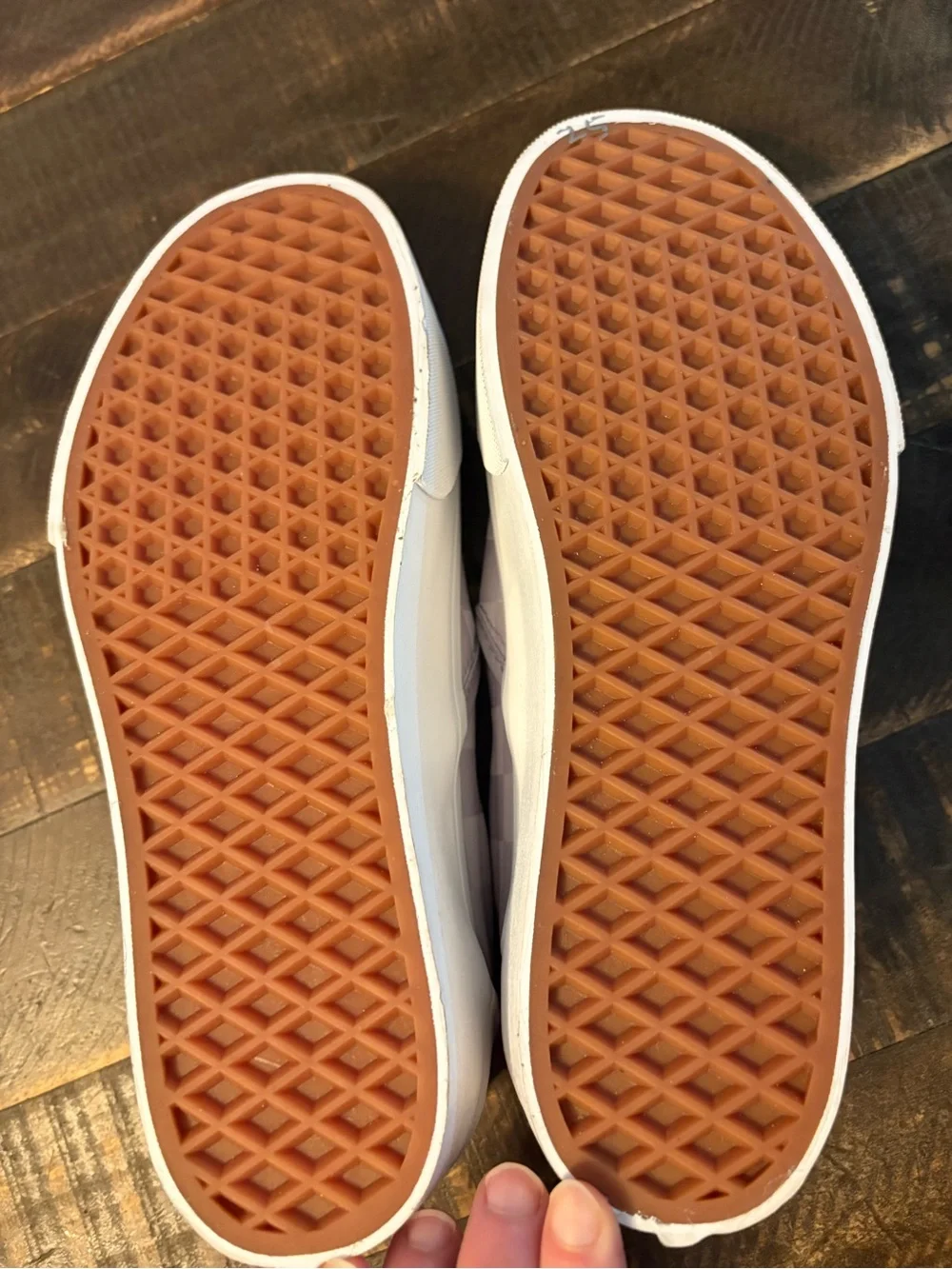 VANS Satin Lavender Lilac Checkerboard Stackform Slip-on Shoes Women’s 7 NWT